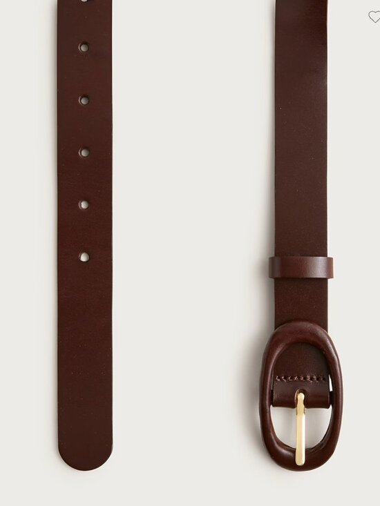 NWT J. Crew Brown Tonal Buckle Belt in Leather